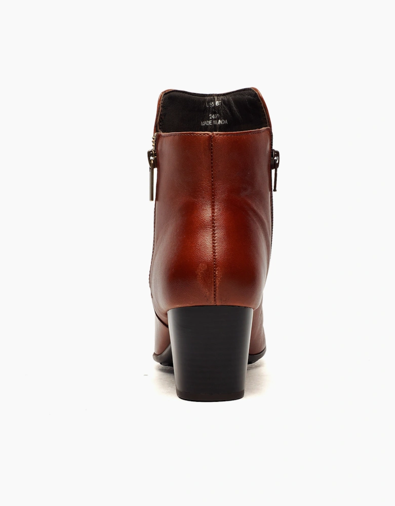 Cipriata Cleope Memory Foam Womens Ankle Boots Tan