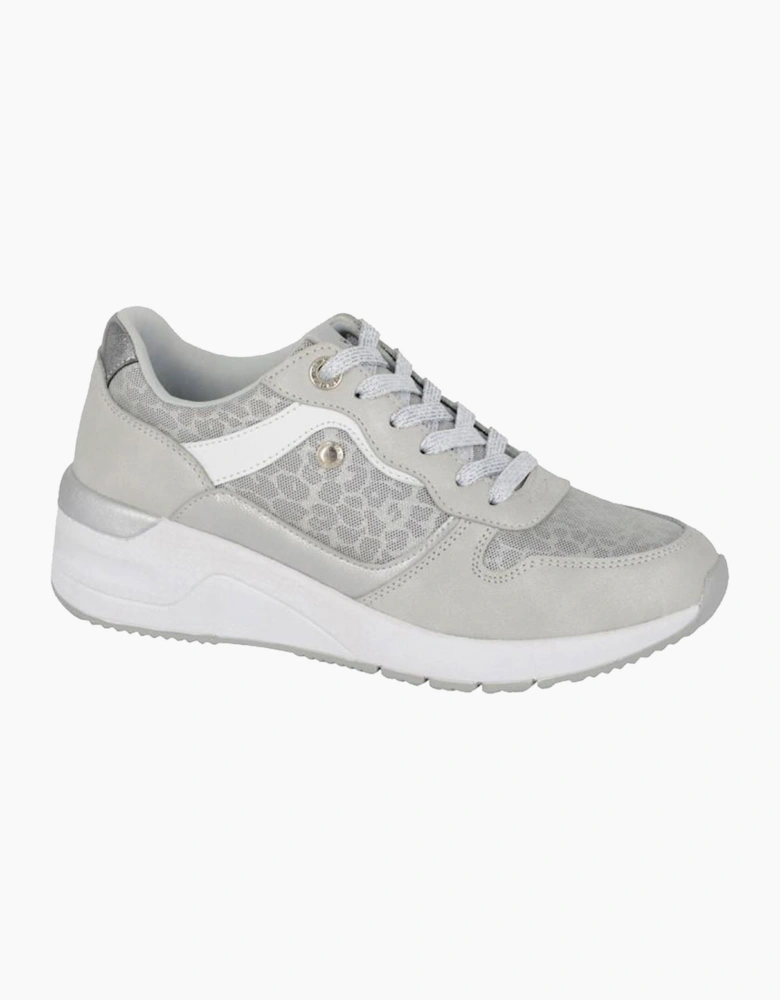 Cipriata Novelia Womens Shoes Silver/White/Animal Print