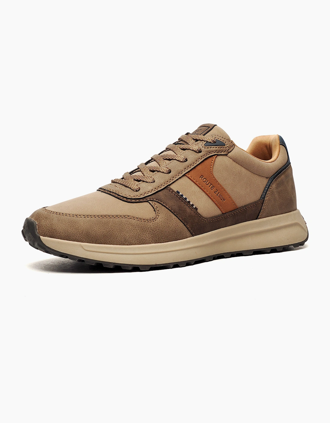 R21 Original Skyler Mens Leisure Trainers Light Brown/Taupe