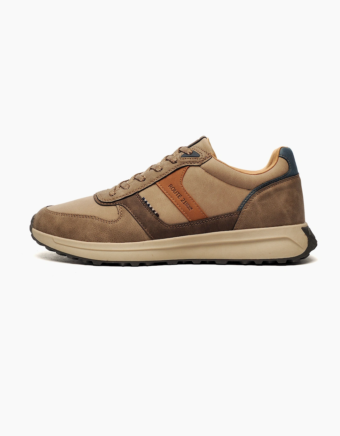 R21 Original Skyler Mens Leisure Trainers Light Brown/Taupe