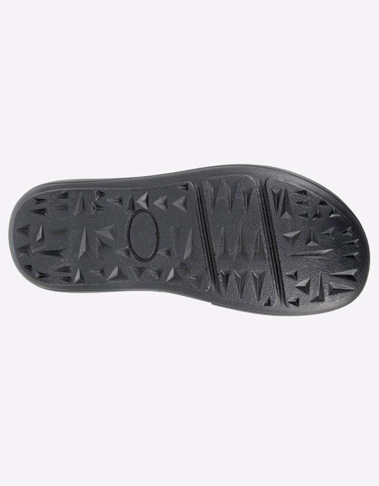 Roamers Kelvin Stitchdown Leather Mens Slippers Brown