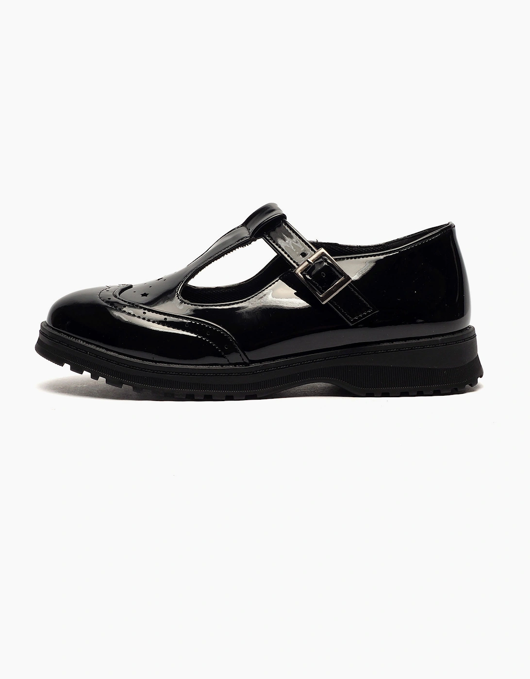Cipriata Dina Italiano T Bar Junior Girls Shoes Black