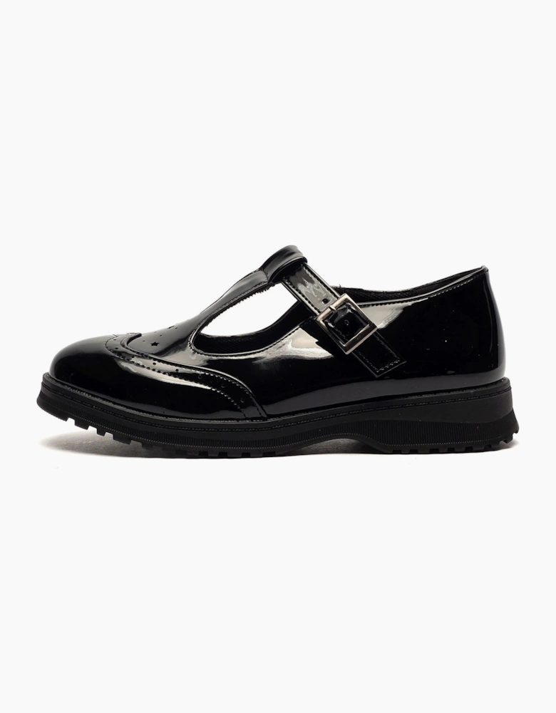 Cipriata Dina Italiano T Bar Junior Girls Shoes Black