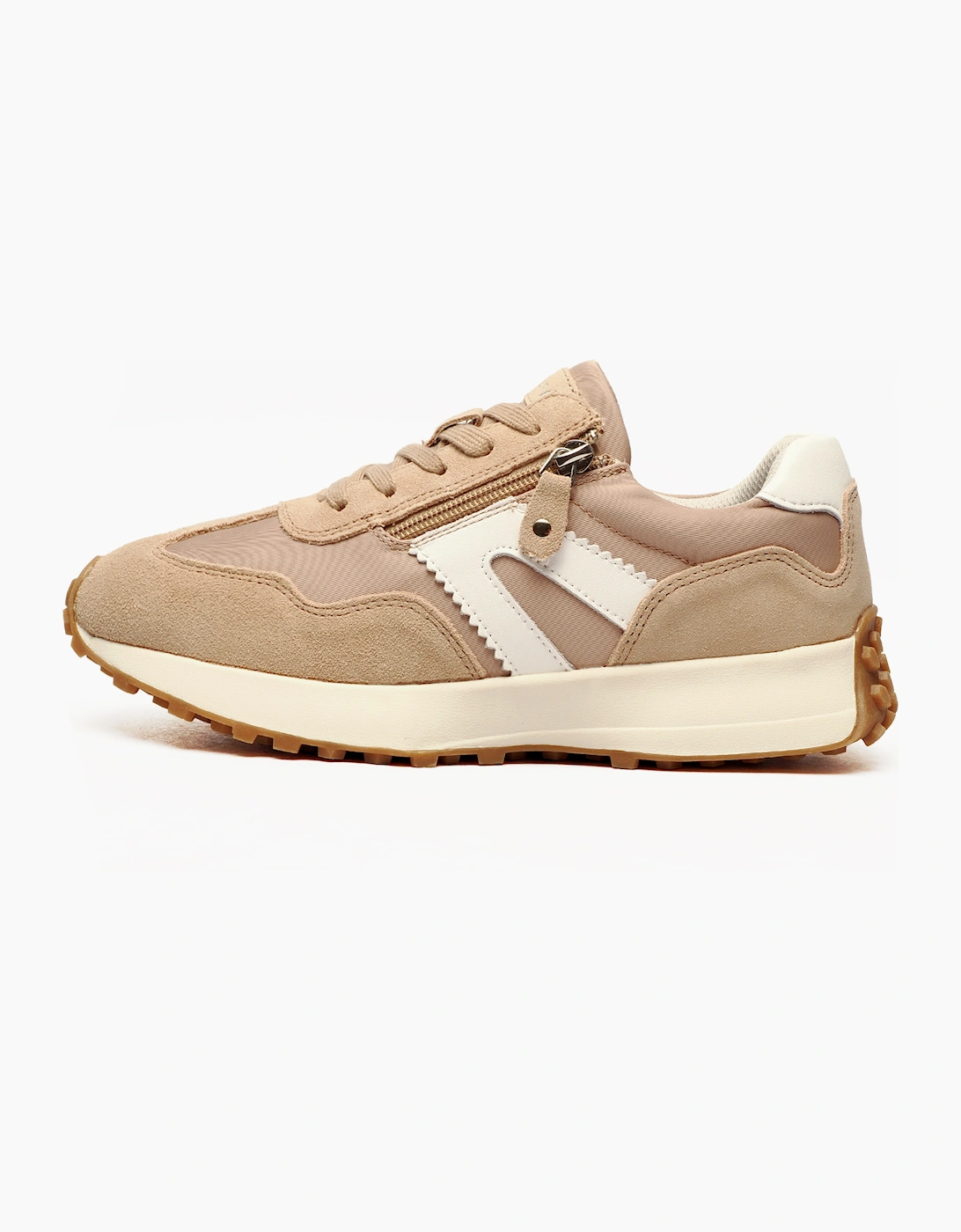 Cipriata Ferrara Memory Foam Womens Trainers Beige
