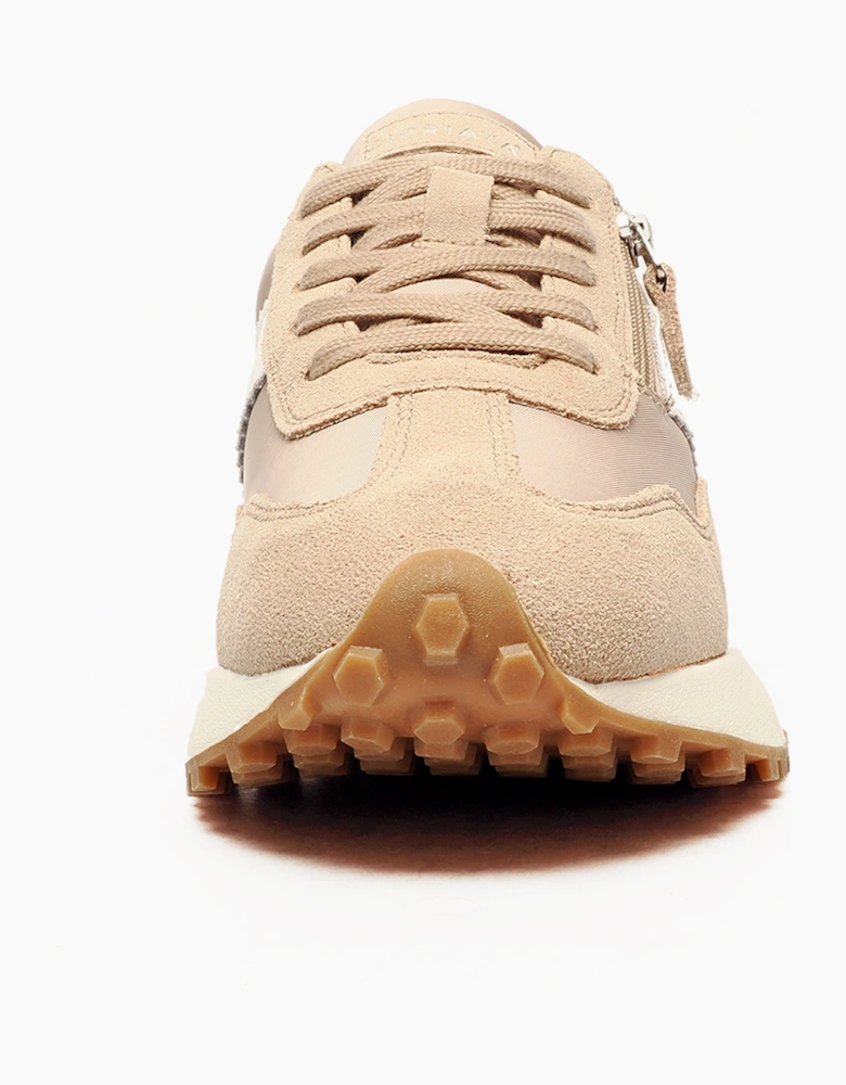 Cipriata Ferrara Memory Foam Womens Trainers Beige