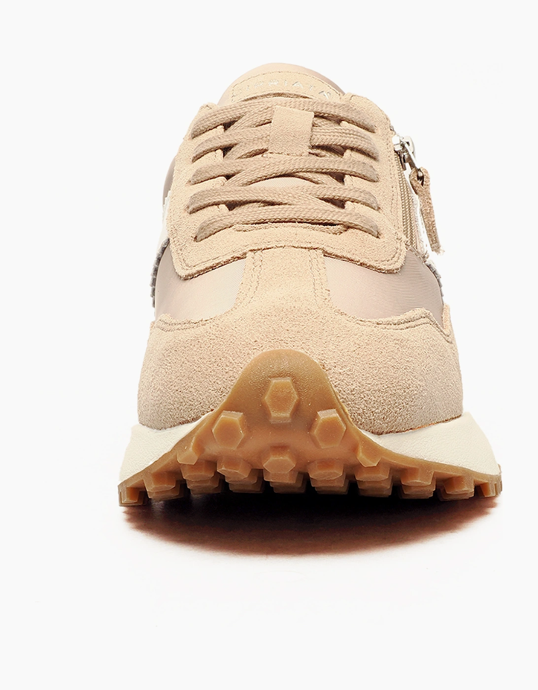Cipriata Ferrara Memory Foam Womens Trainers Beige