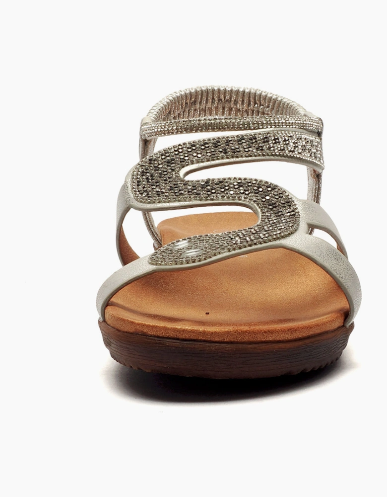Cipriata Serpent Womens Sandals Silver