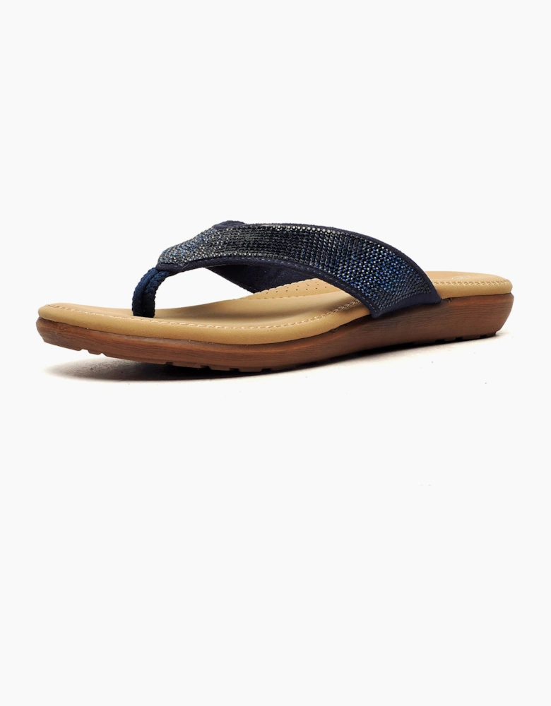 Cipriata Alcee Diamante Womens Sandals Navy
