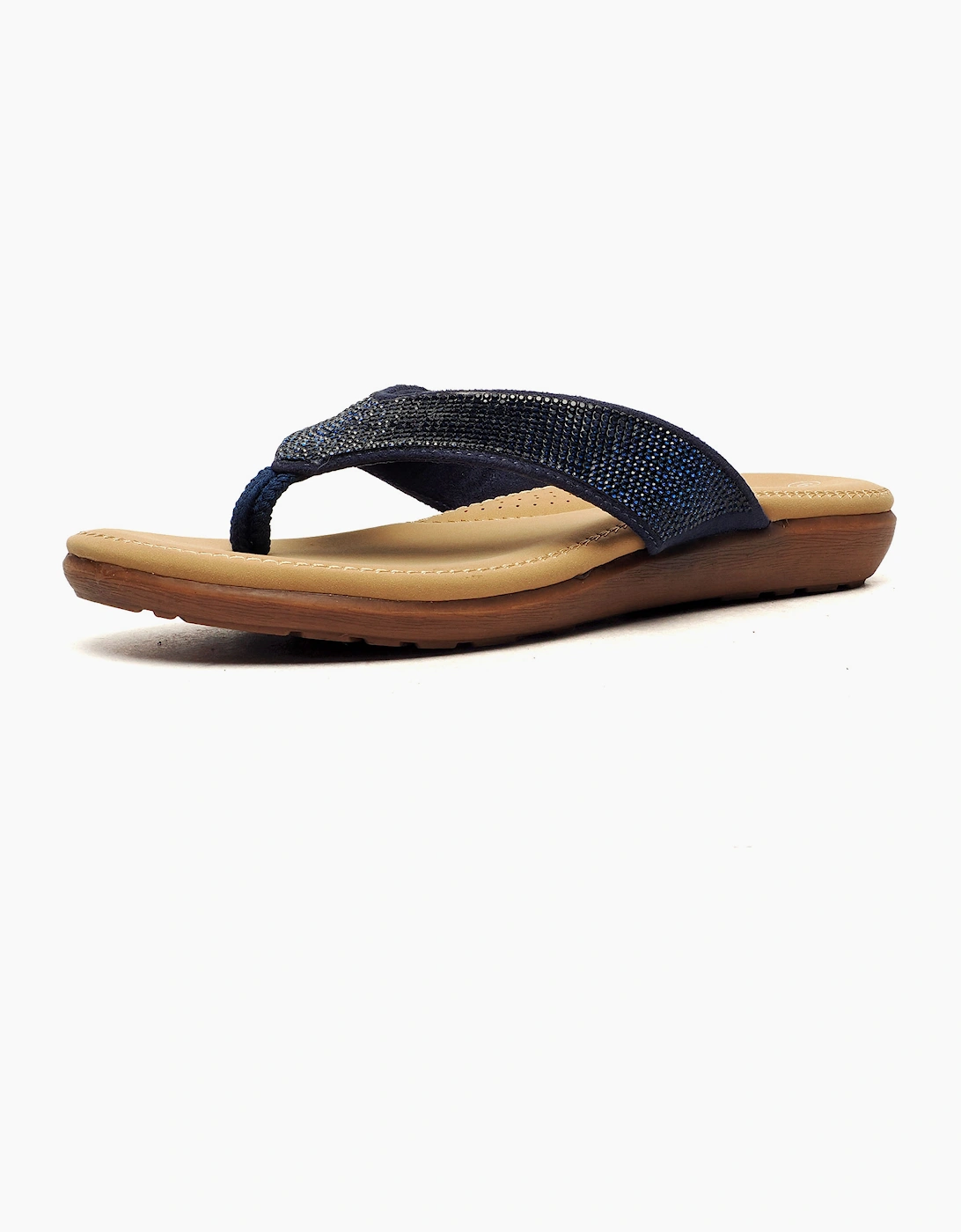 Cipriata Alcee Diamante Womens Sandals Navy