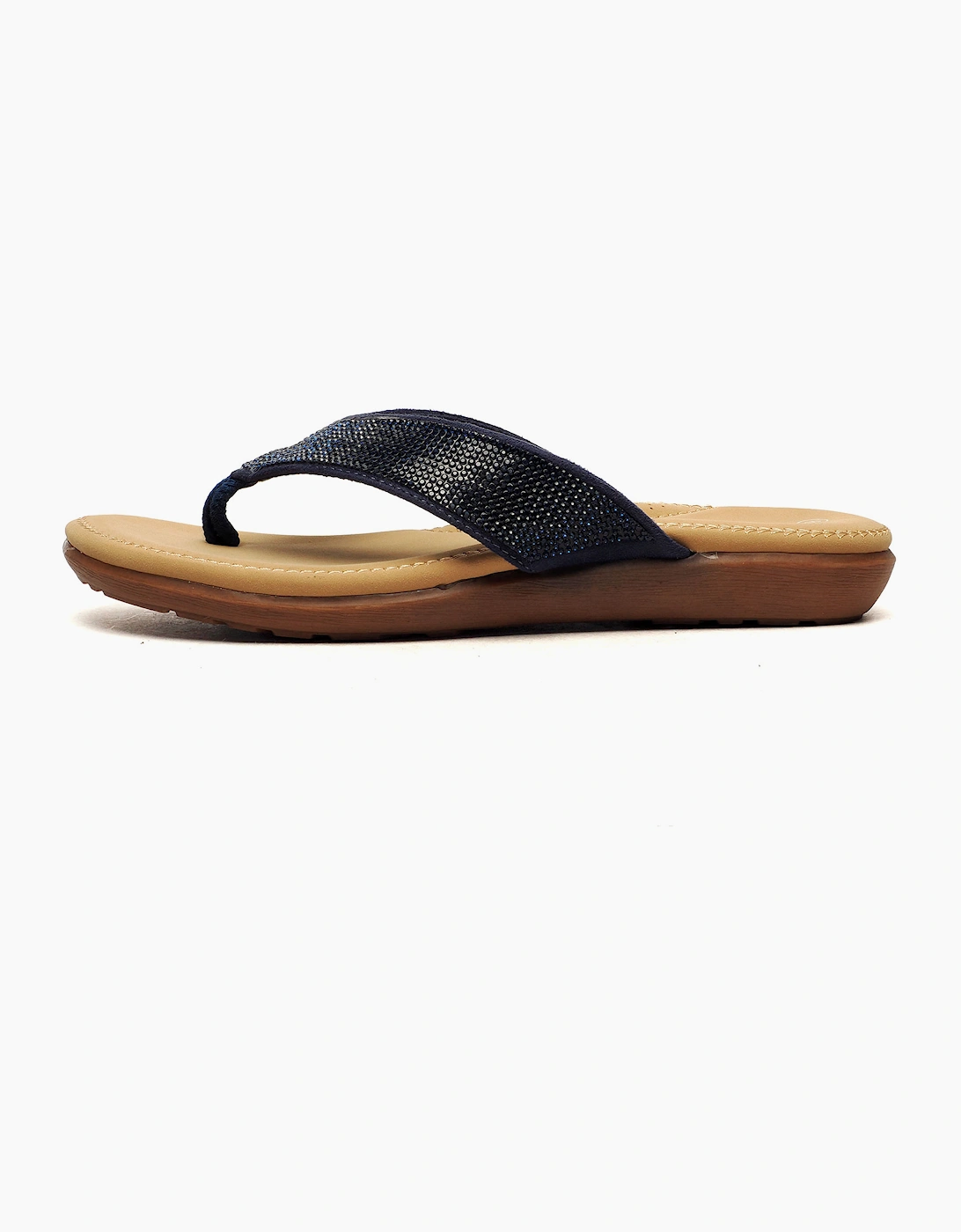 Cipriata Alcee Diamante Womens Sandals Navy