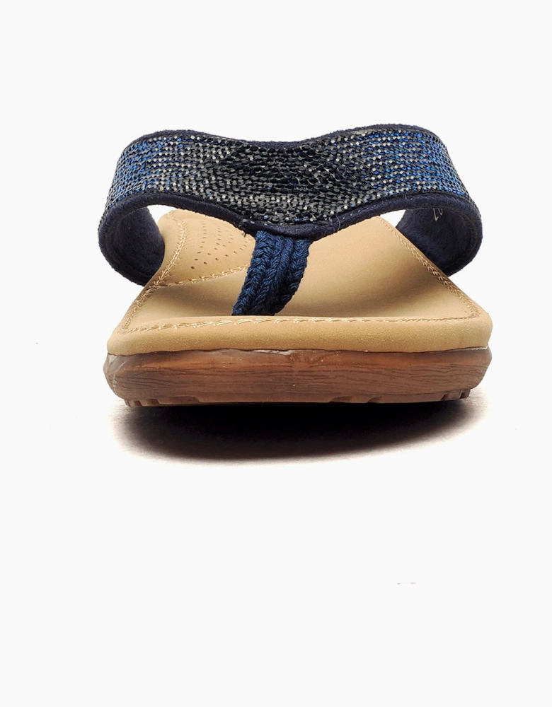 Cipriata Alcee Diamante Womens Sandals Navy