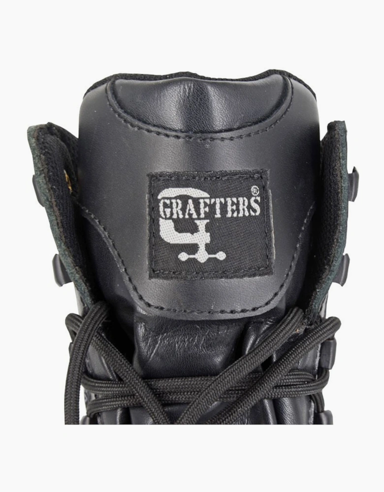 Grafters Commander Mens Waterproof Combat Boots Black