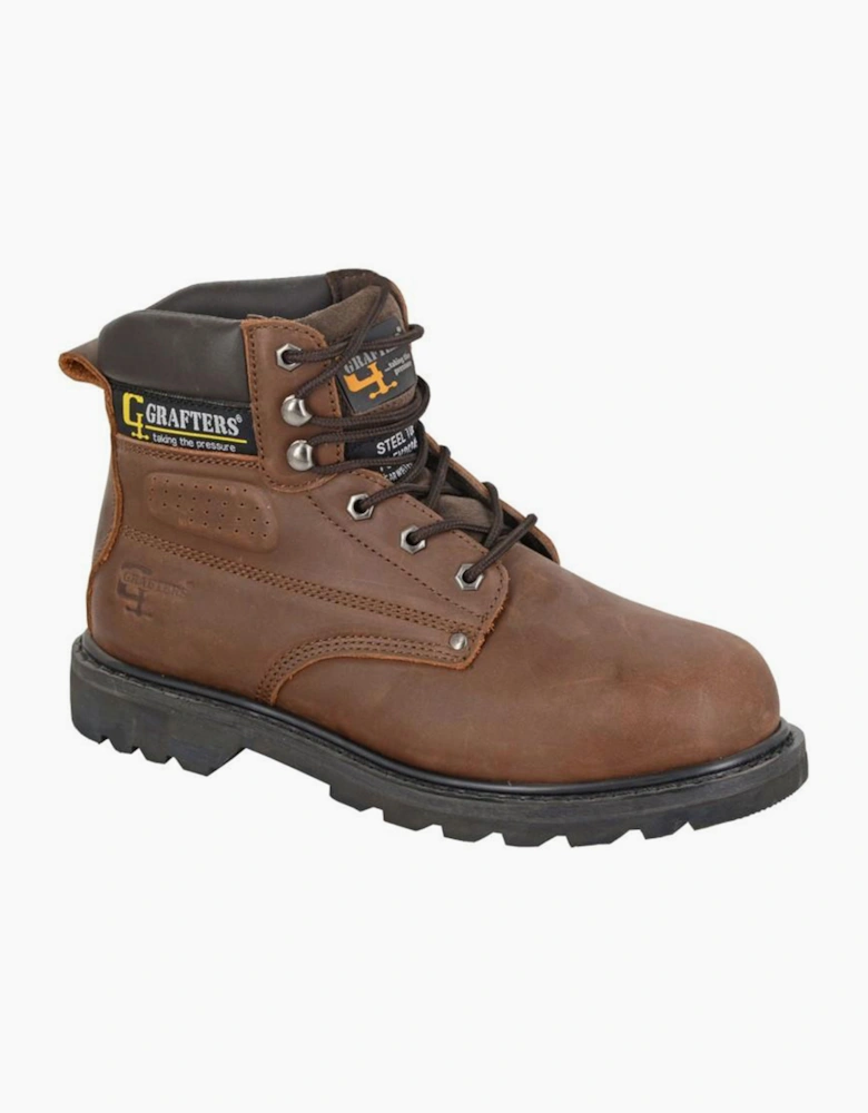 Grafters Medway Mens Safety Boots Brown