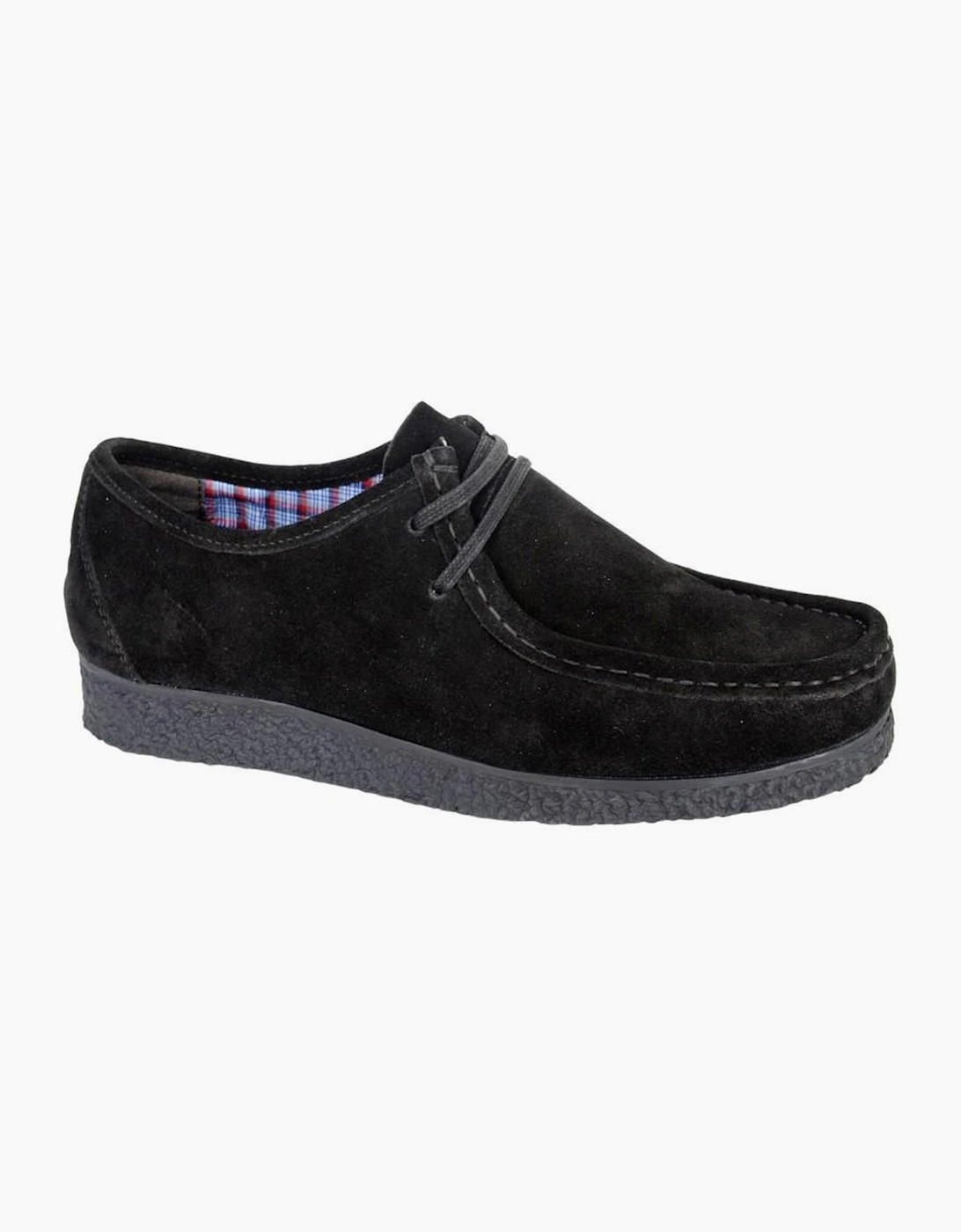 Roamers Trapper Leather Mens Shoes Black