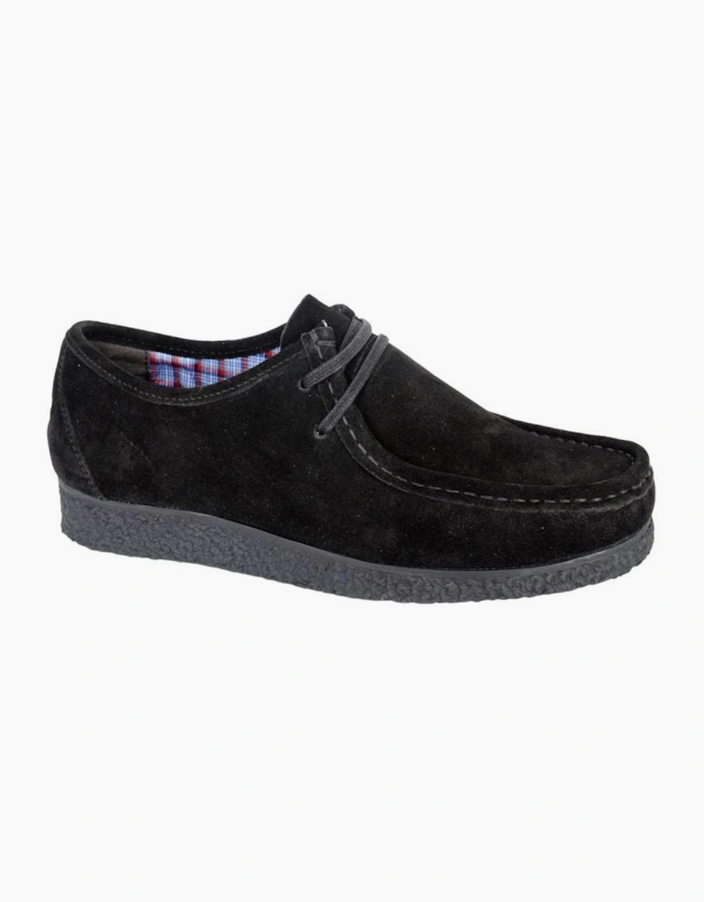 Roamers Trapper Leather Mens Shoes Black