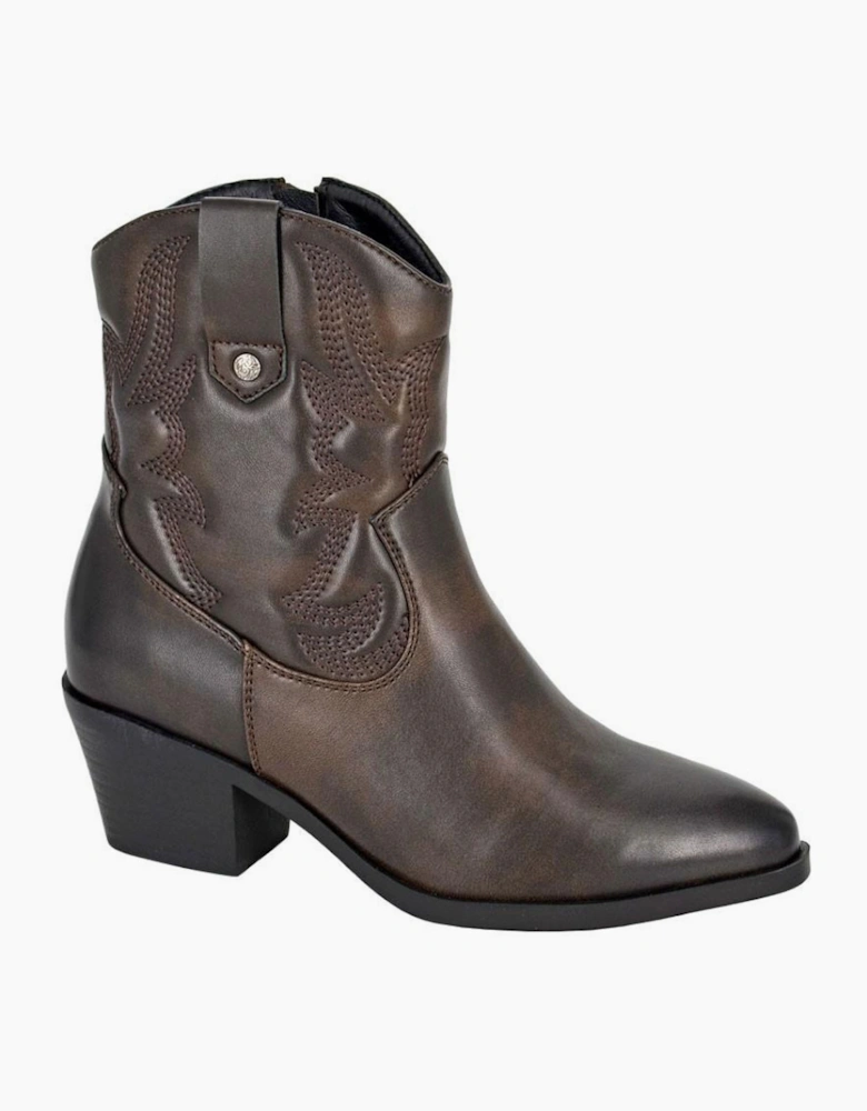 Cipriata Bertilla Memory Foam Womens Ankle Boots Dark Brown