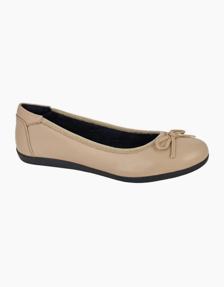 Cipriata Eria Ballerina Womens Leather Shoes Taupe