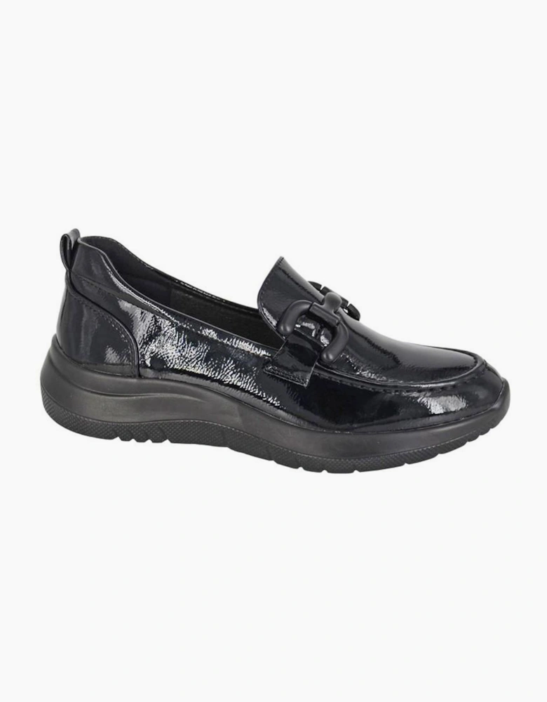 Cipriata Flor Saddle Loafers Womens Shoes Black