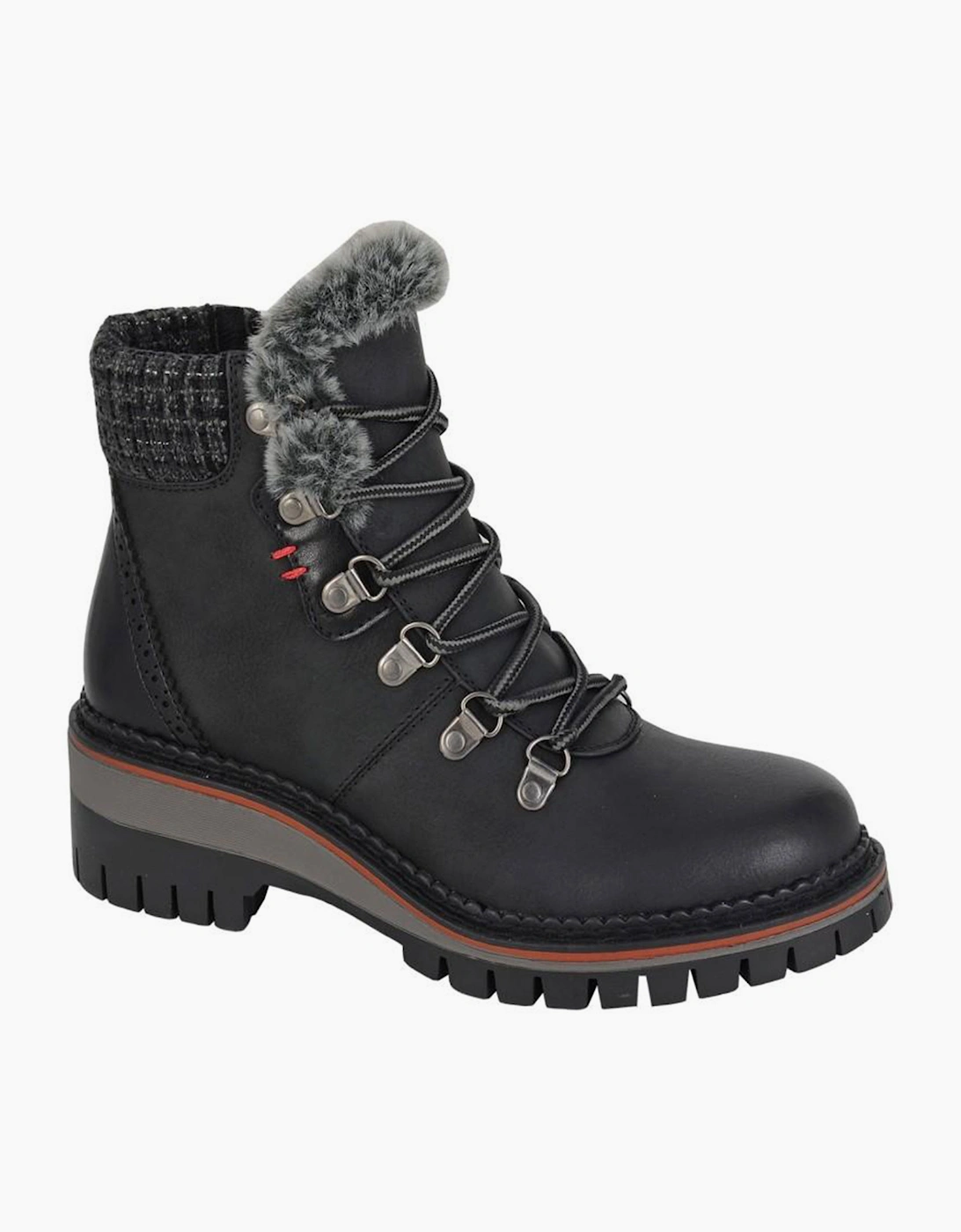 Cipriata Teodora Womens Memory Foam Ankle Boots Black