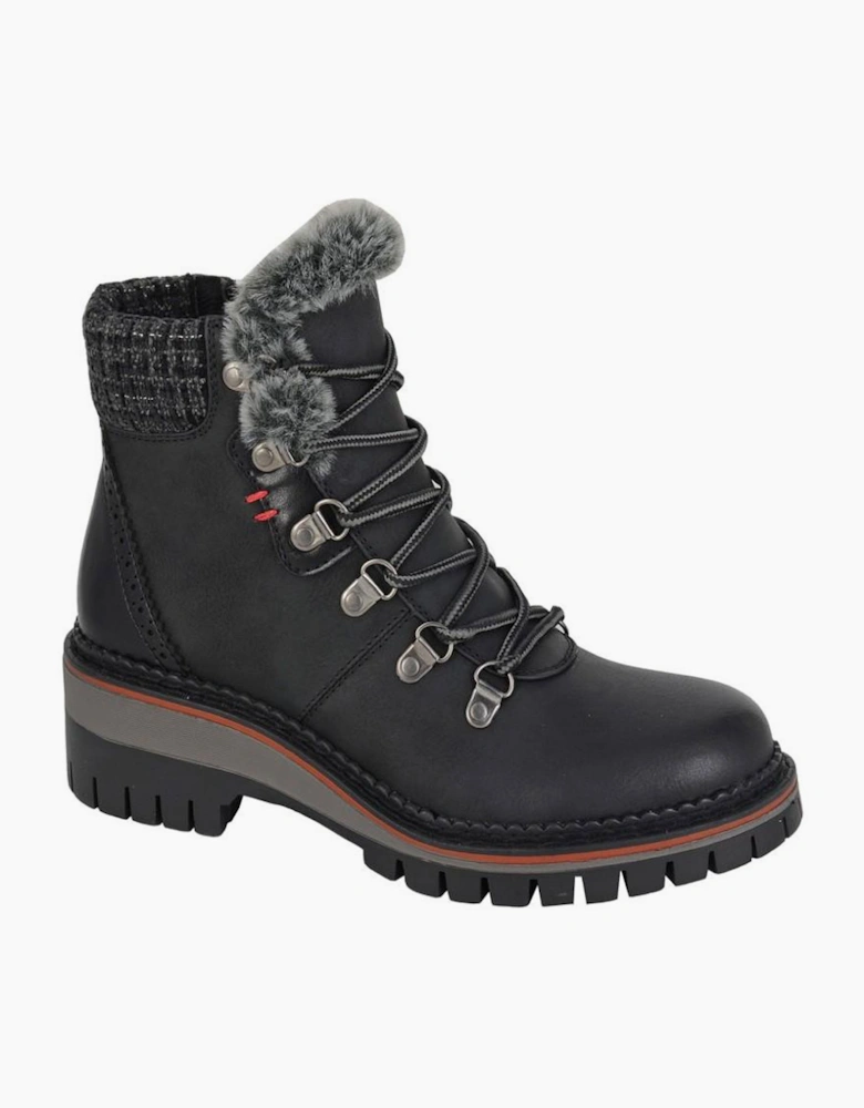 Cipriata Teodora Womens Memory Foam Ankle Boots Black