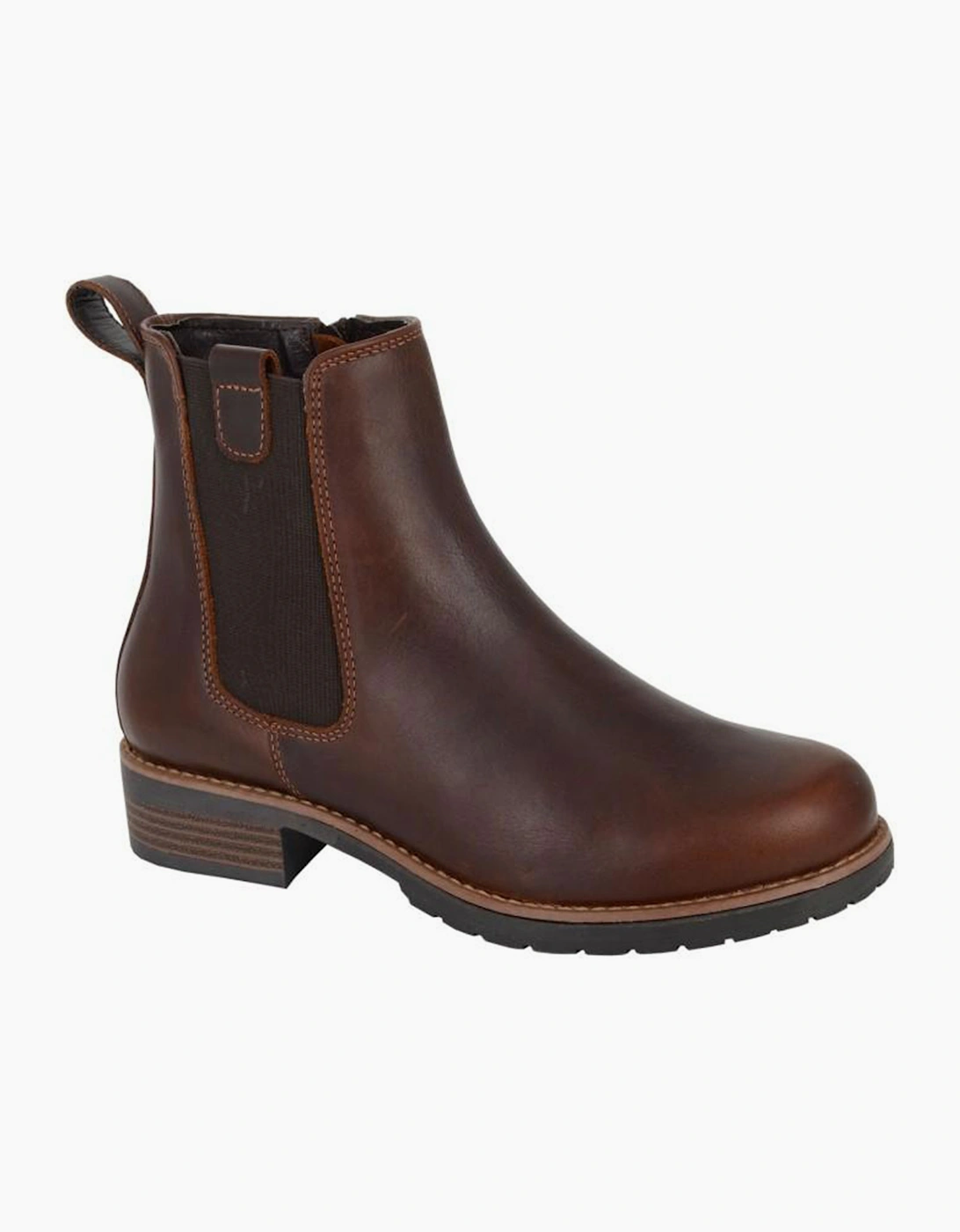 Woodland Leather Womens Ankle Boots Brown