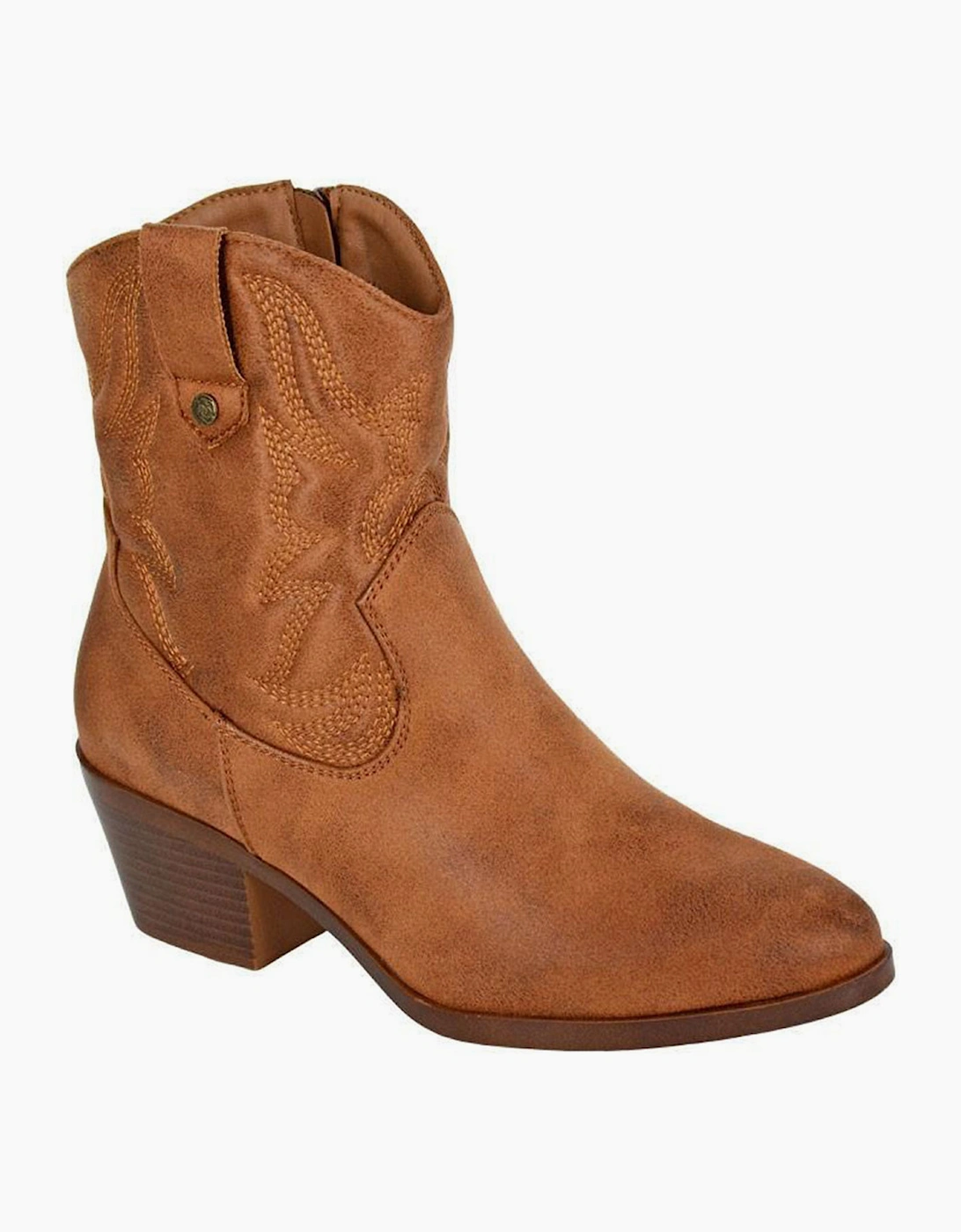 Cipriata Bertilla Memory Foam Womens Ankle Boots Tan