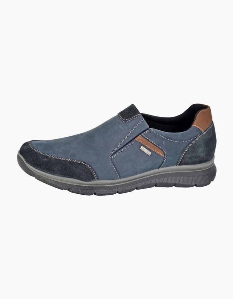 Imac Northwich Waterproof Leather Mens Shoes Navy