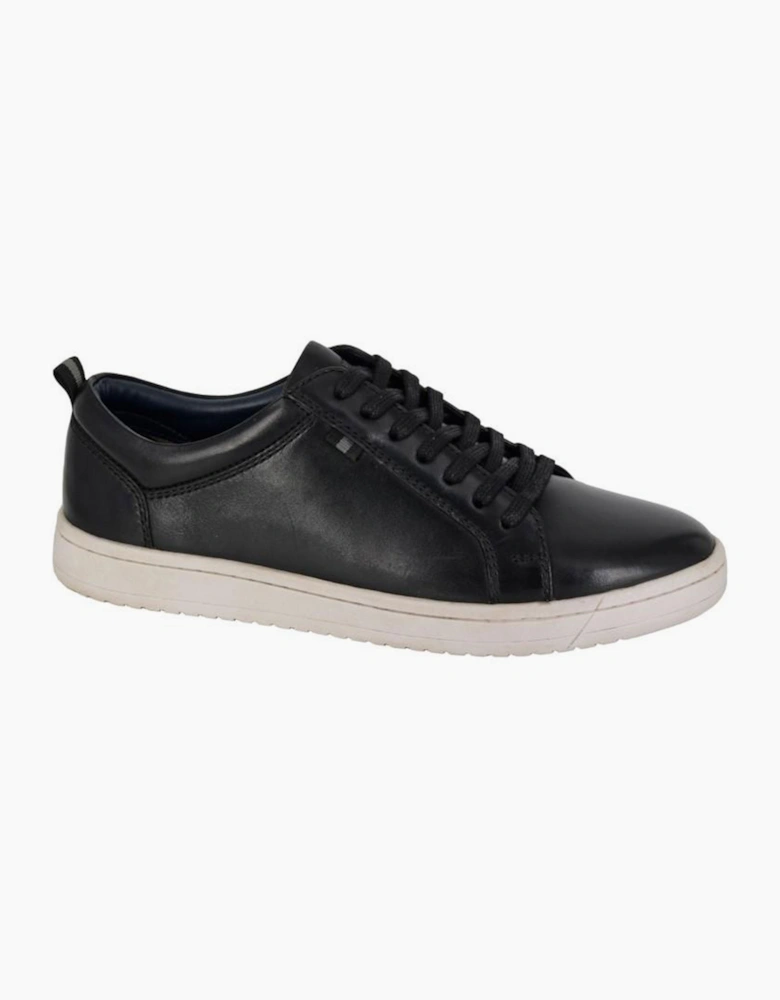 Roamers Aldwich Leather Mens Trainers Black