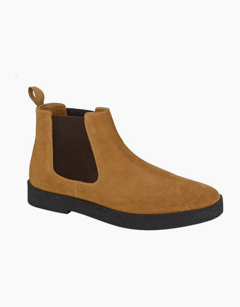 Roamers Twin Guesset Mens Suede Boots Tan