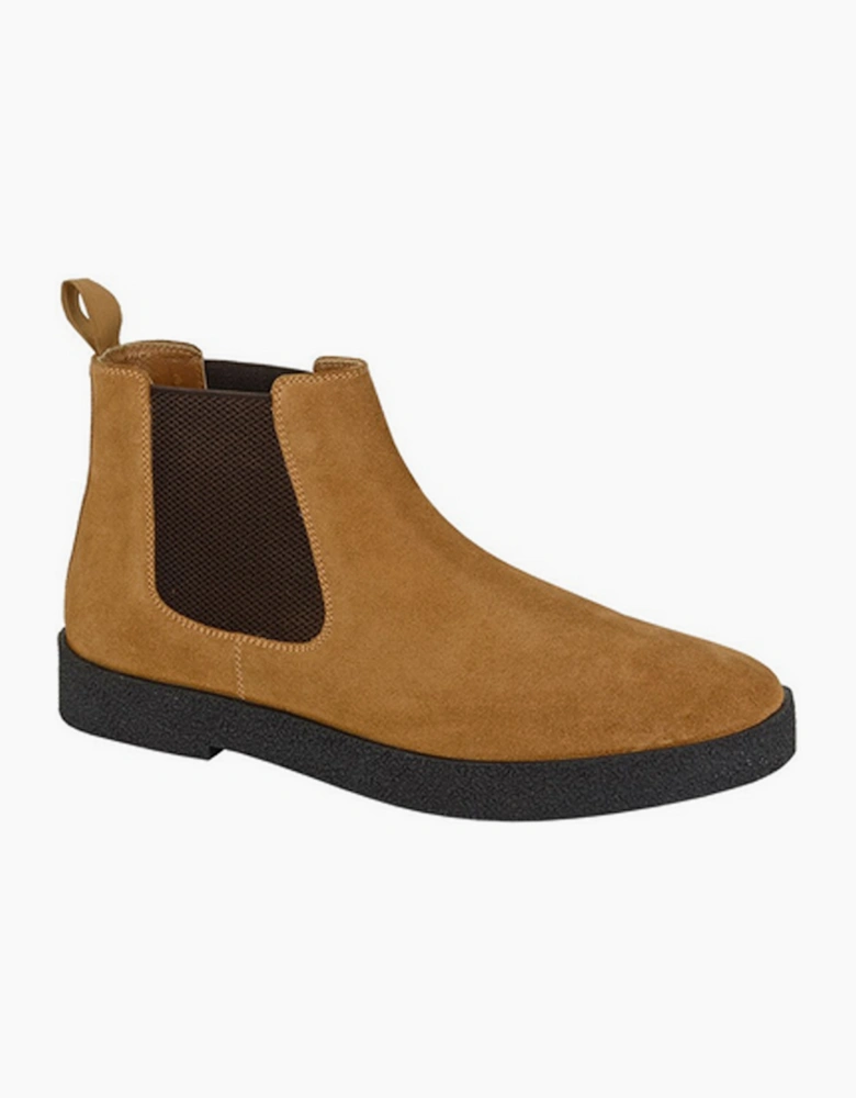 Roamers Twin Guesset Mens Suede Boots Tan
