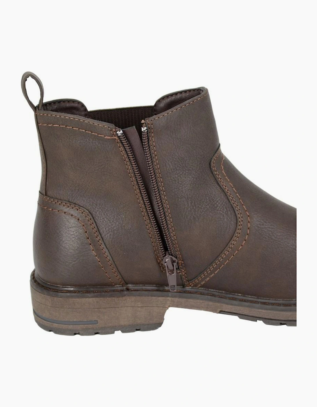 R21 Original Original R21 Sandhurst Mens Zip Ankle Boots Dark Brown