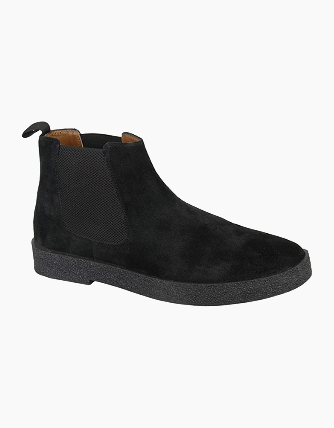 Roamers Twin Guesset Mens Suede Boots Black