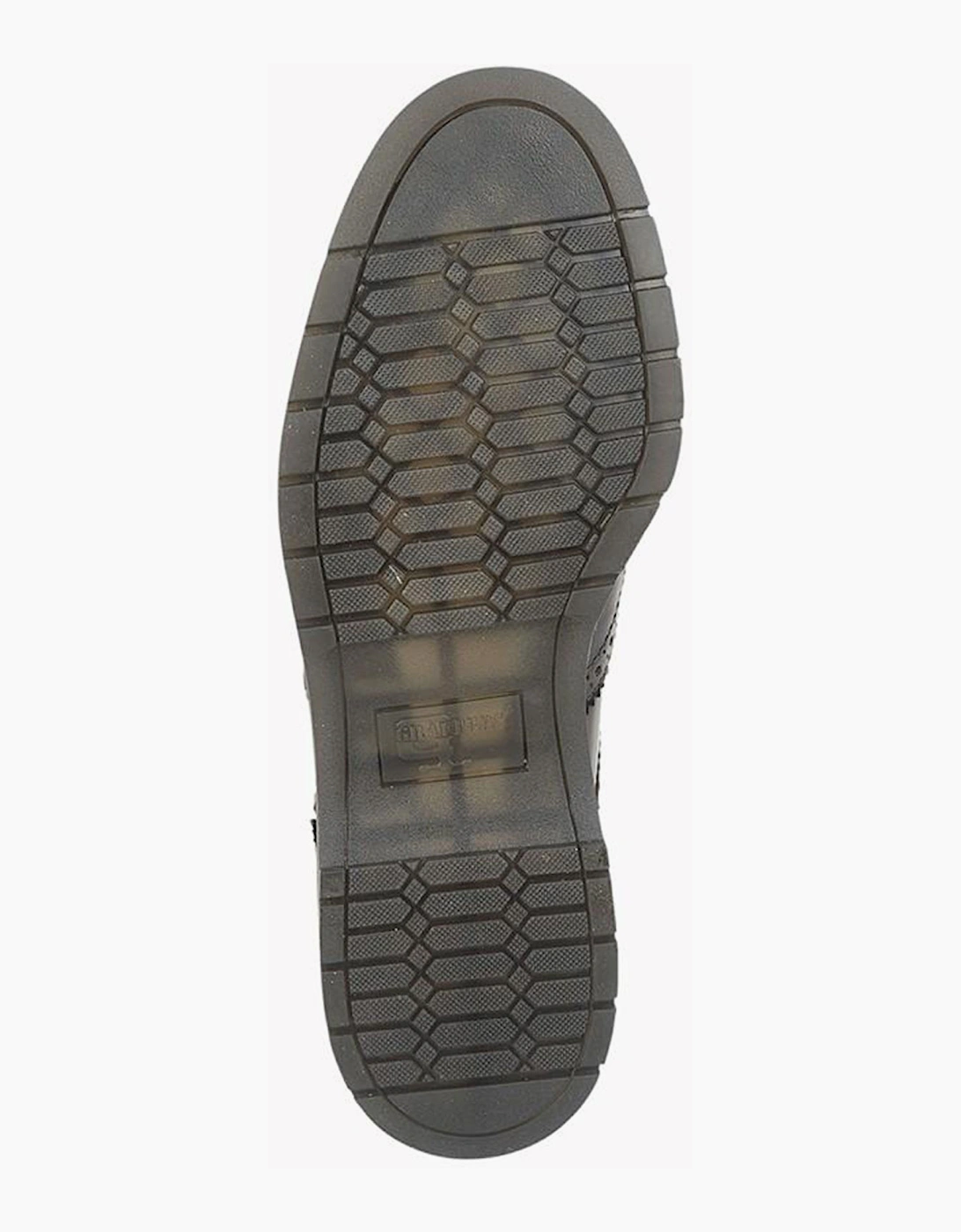 Grafters Wing Cap Mens Brogue Gibson Shoes Black