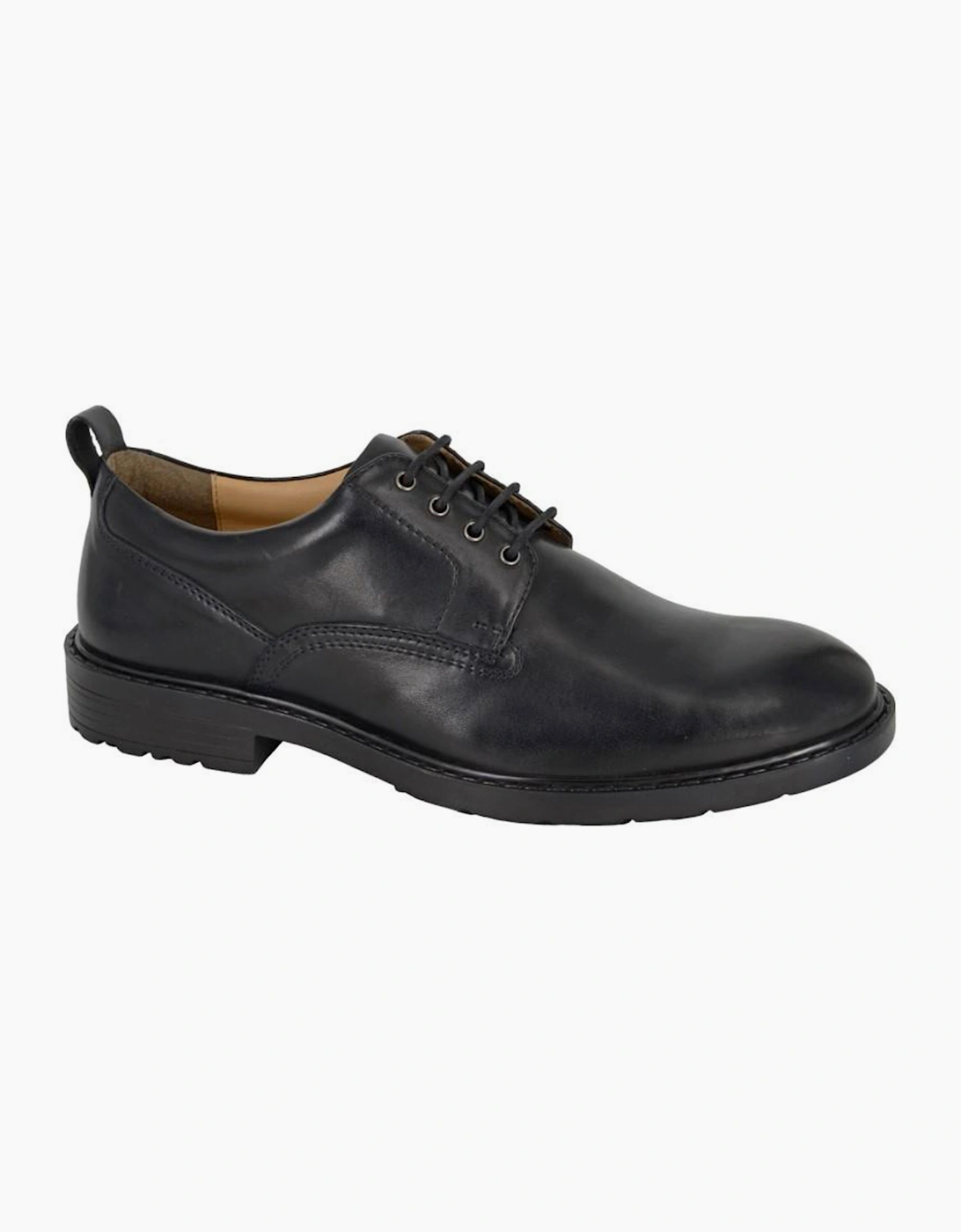 Tredflex Plain Gibson Mens Leather Shoes Black