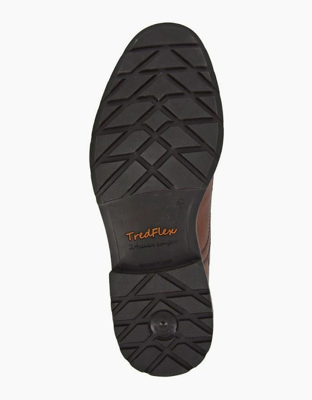 Tredflex Plain Gibson Mens Leather Shoes Black