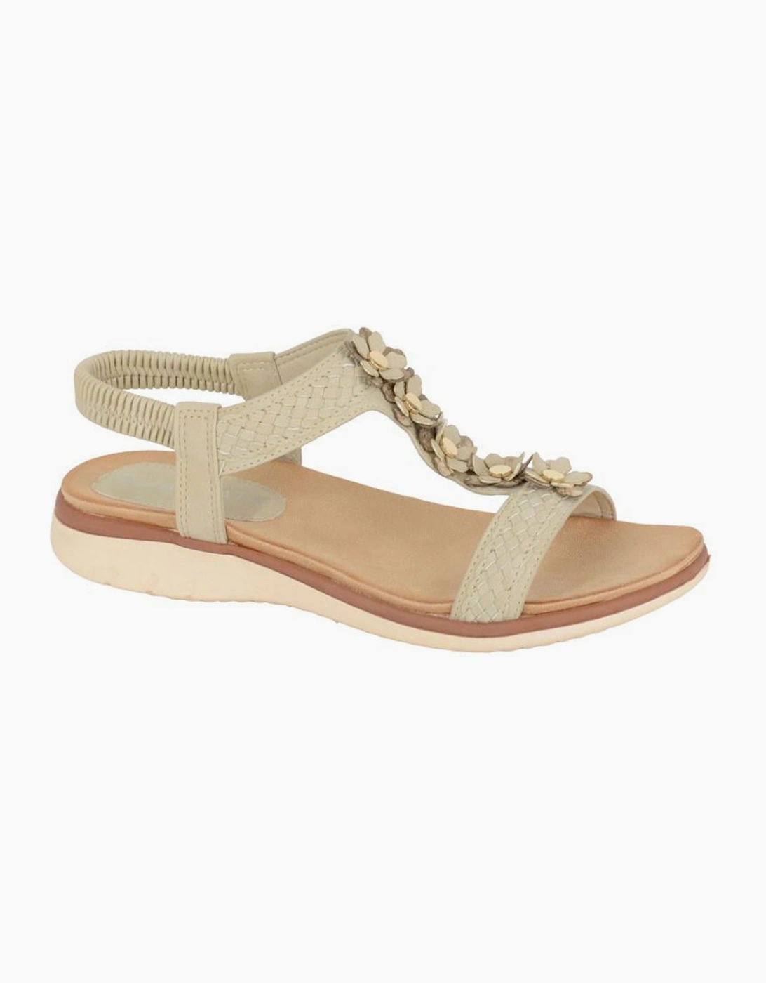 Cipriata Florence Floral Womens Sandals Beige