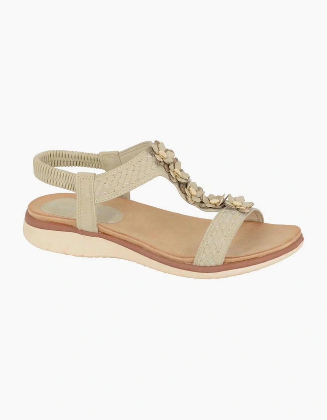 Cipriata Florence Floral Womens Sandals Beige