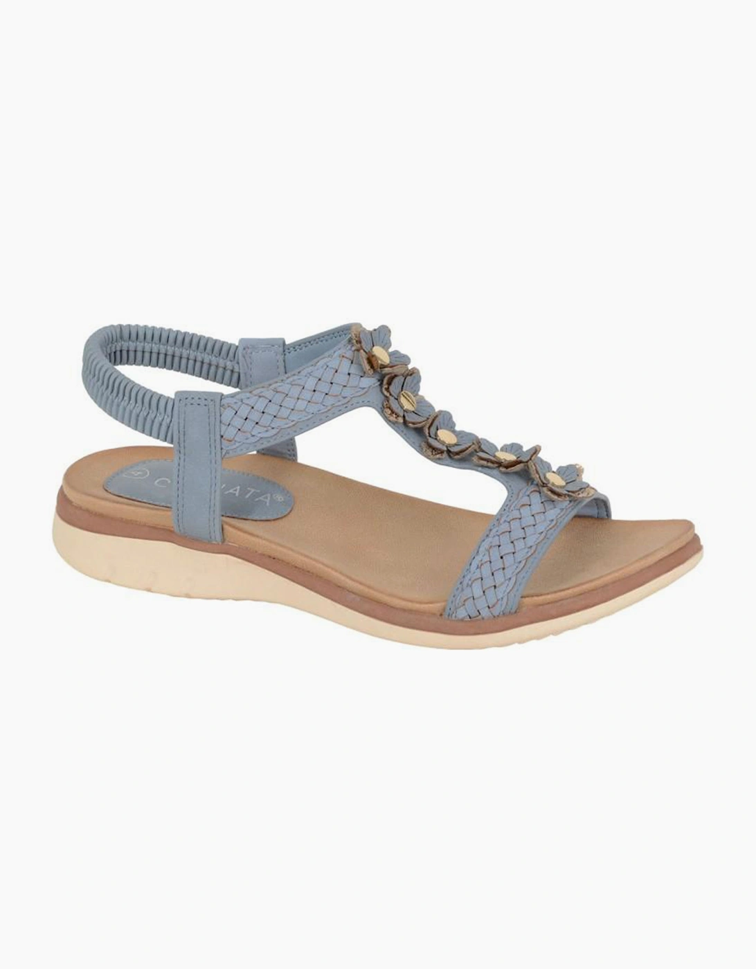 Cipriata Florence Floral Womens Sandals Blue