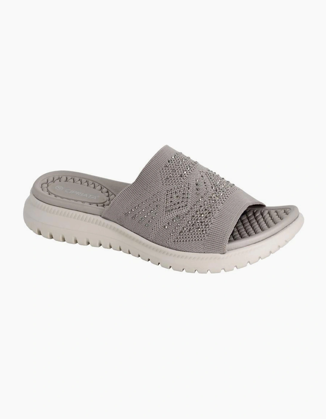 Cipriata Diamante Womens Mule Sandals Grey
