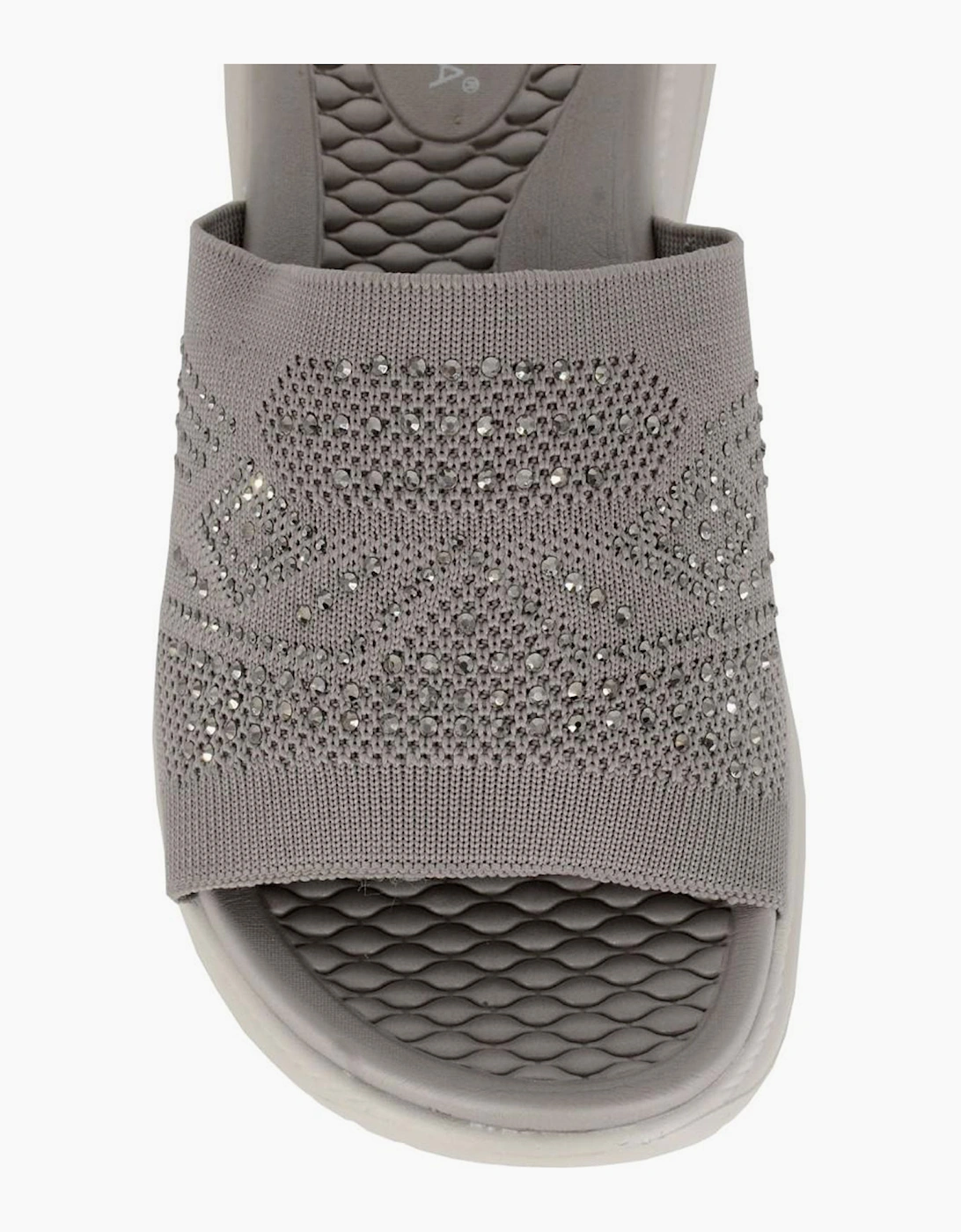 Cipriata Diamante Womens Mule Sandals Grey
