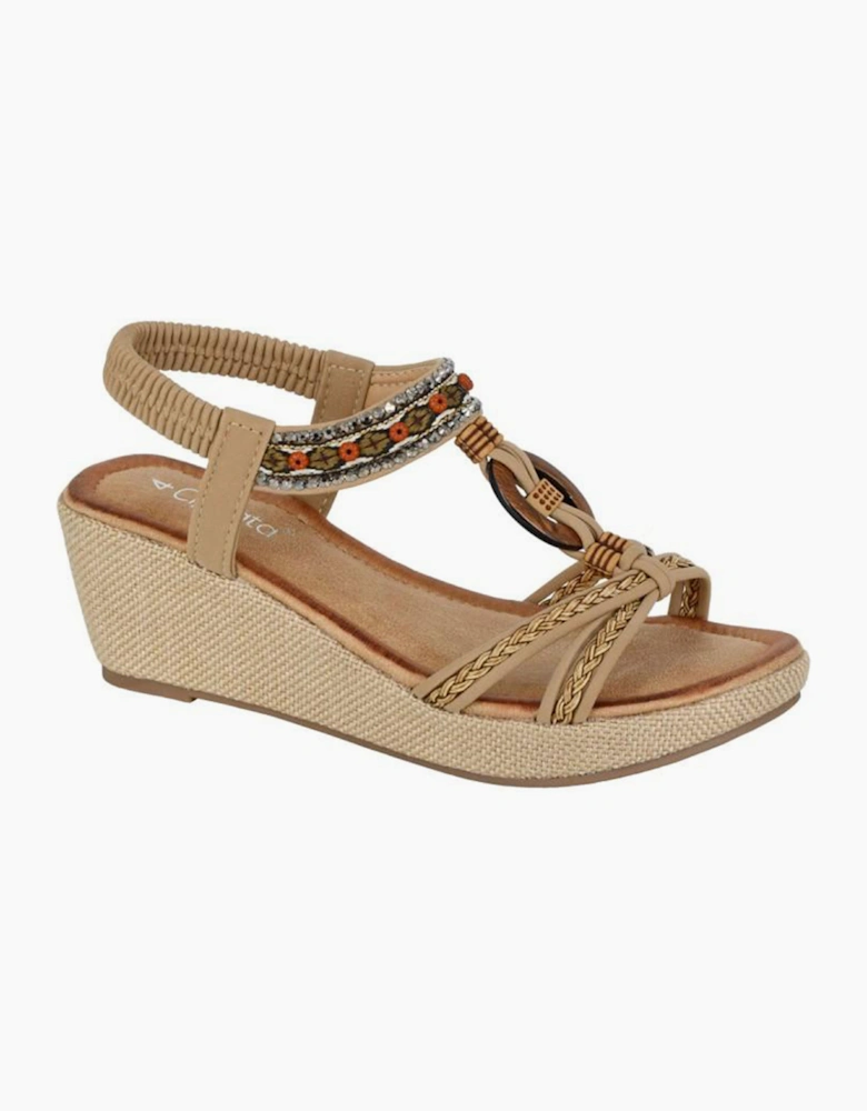 Cipriata Gioela Womens Sandals Beige