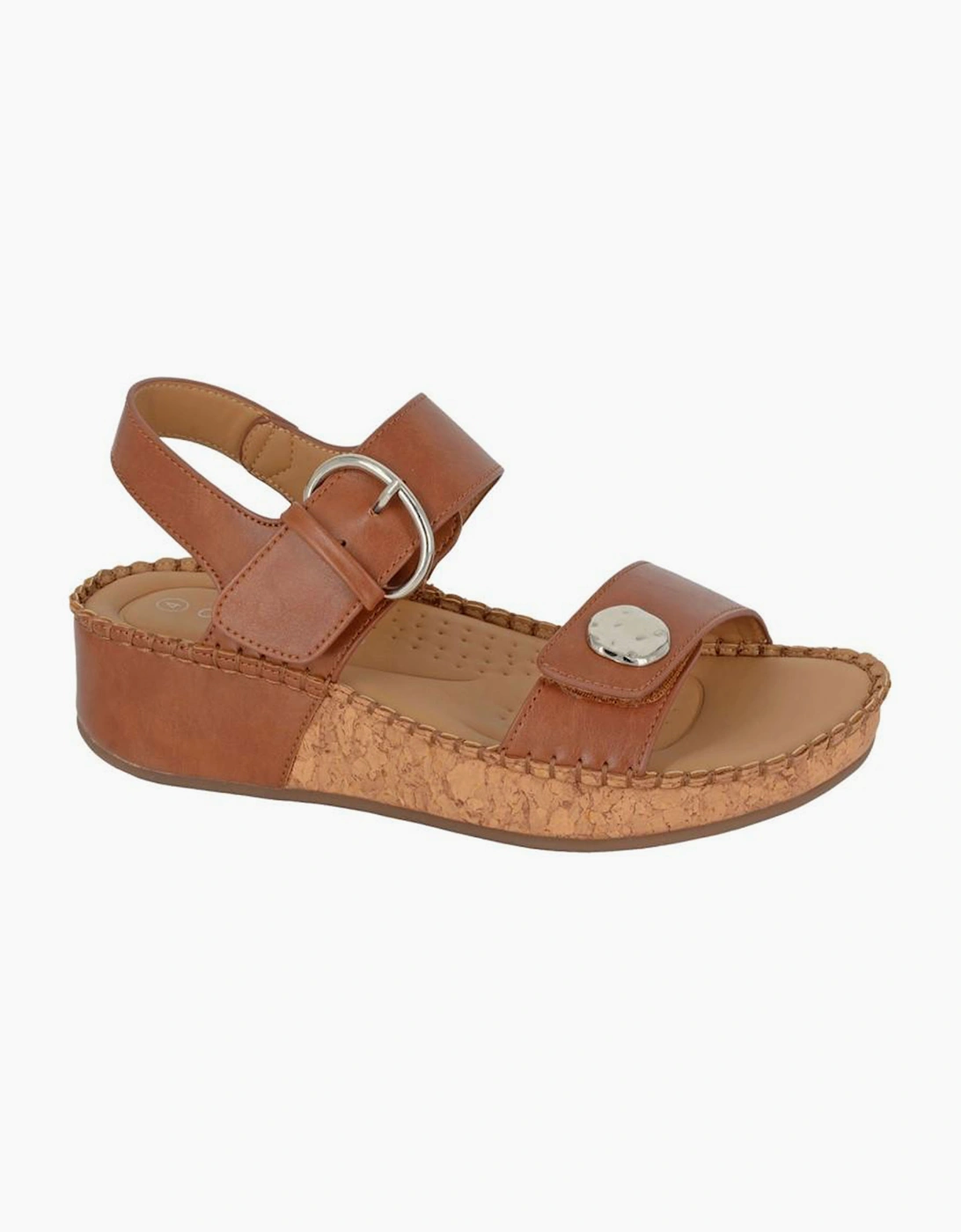 Cipriata Bora Bora Womens Wedge Sandals Tan