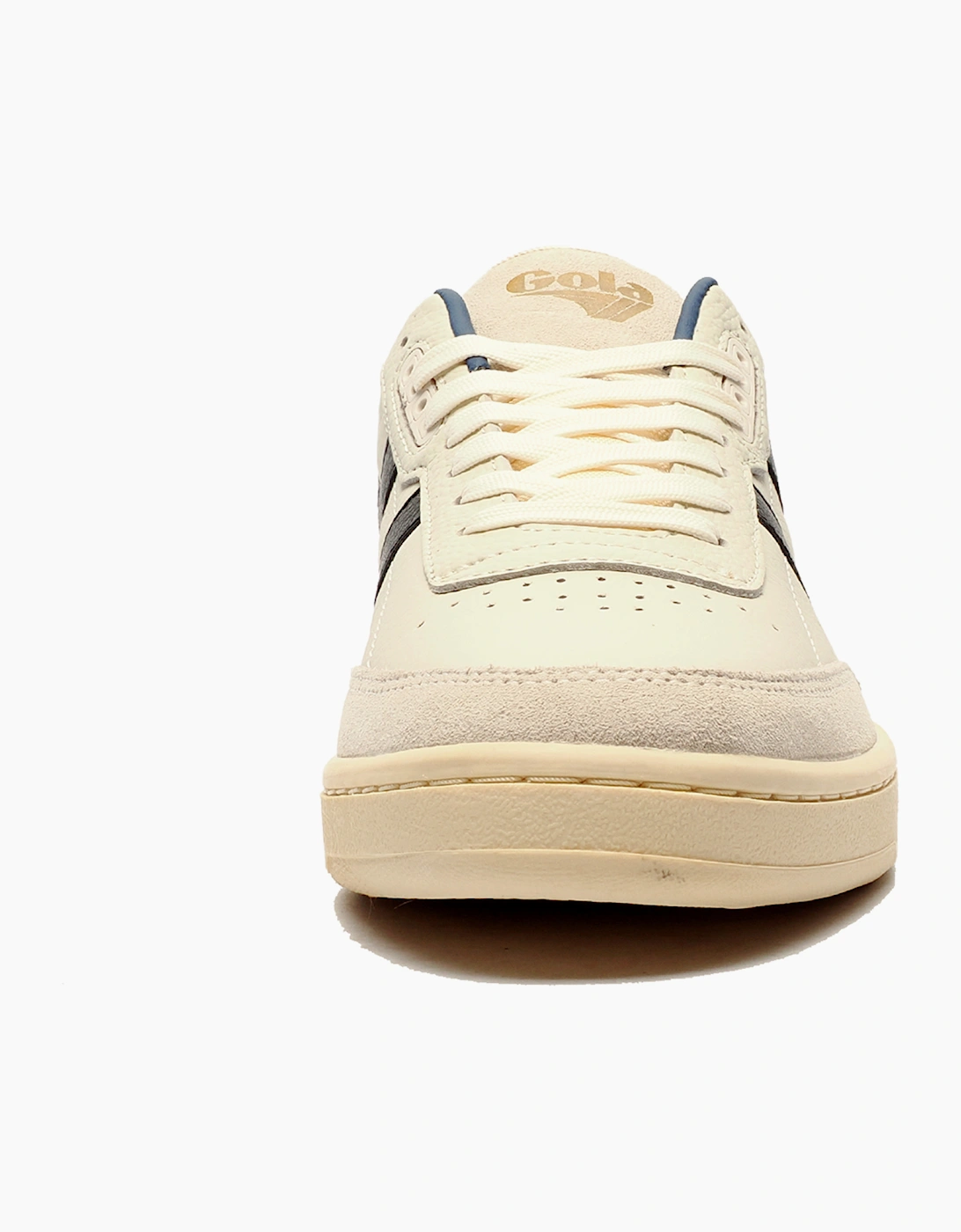 Gola Classics Contact Leather Mens Trainers Off White / Black / Moonlight Blue