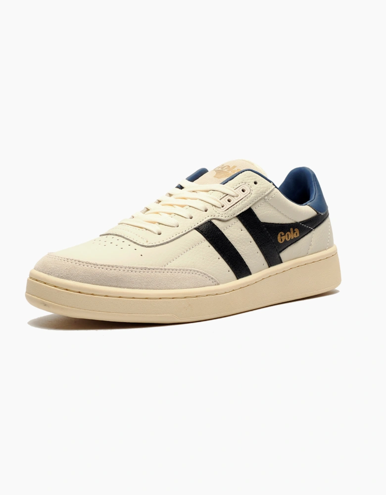 Gola Classics Contact Leather Mens Trainers Off White / Black / Moonlight Blue