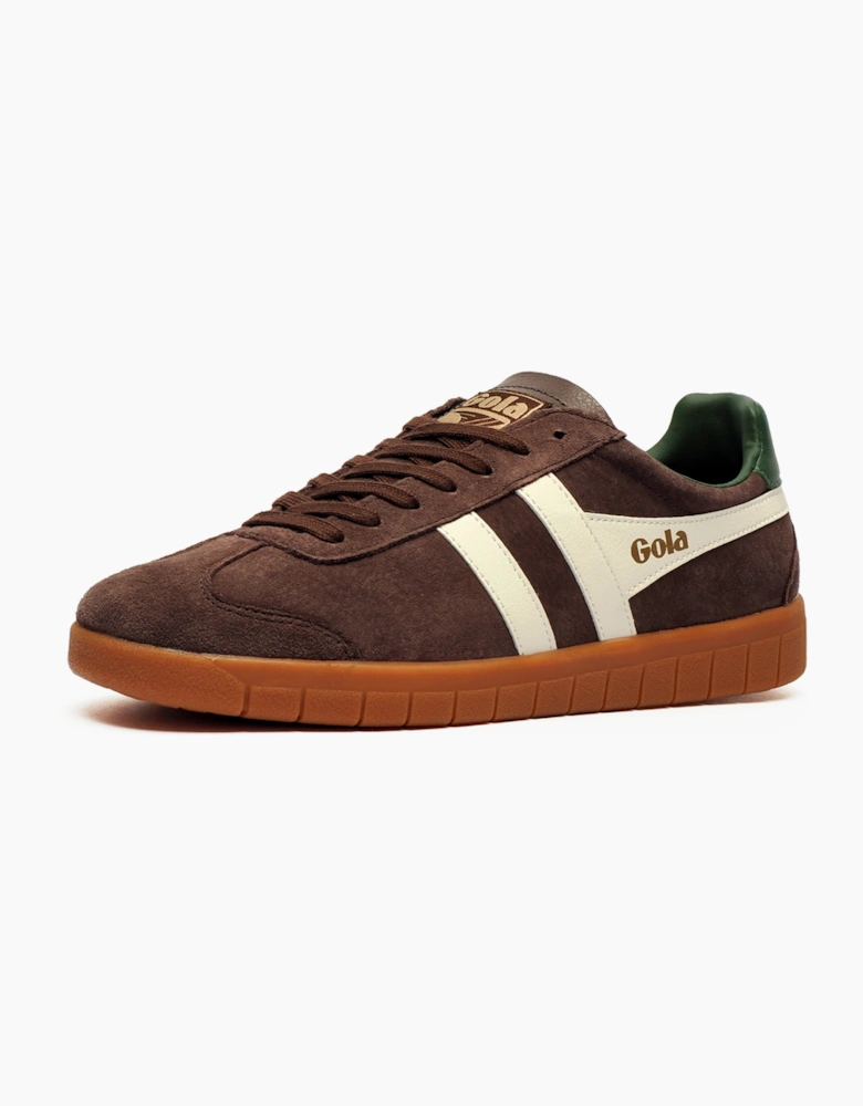 Gola Classics Hurricane Suede Mens Trainers Mocha / Off White / Evergreen / Gum