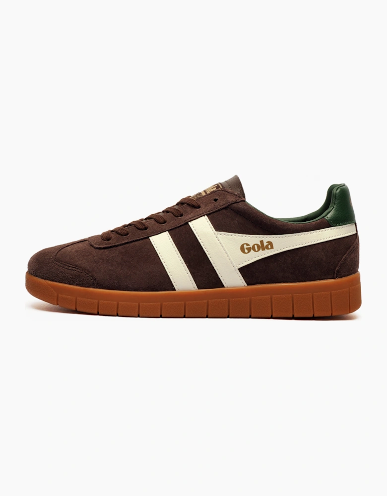 Gola Classics Hurricane Suede Mens Trainers Mocha / Off White / Evergreen / Gum