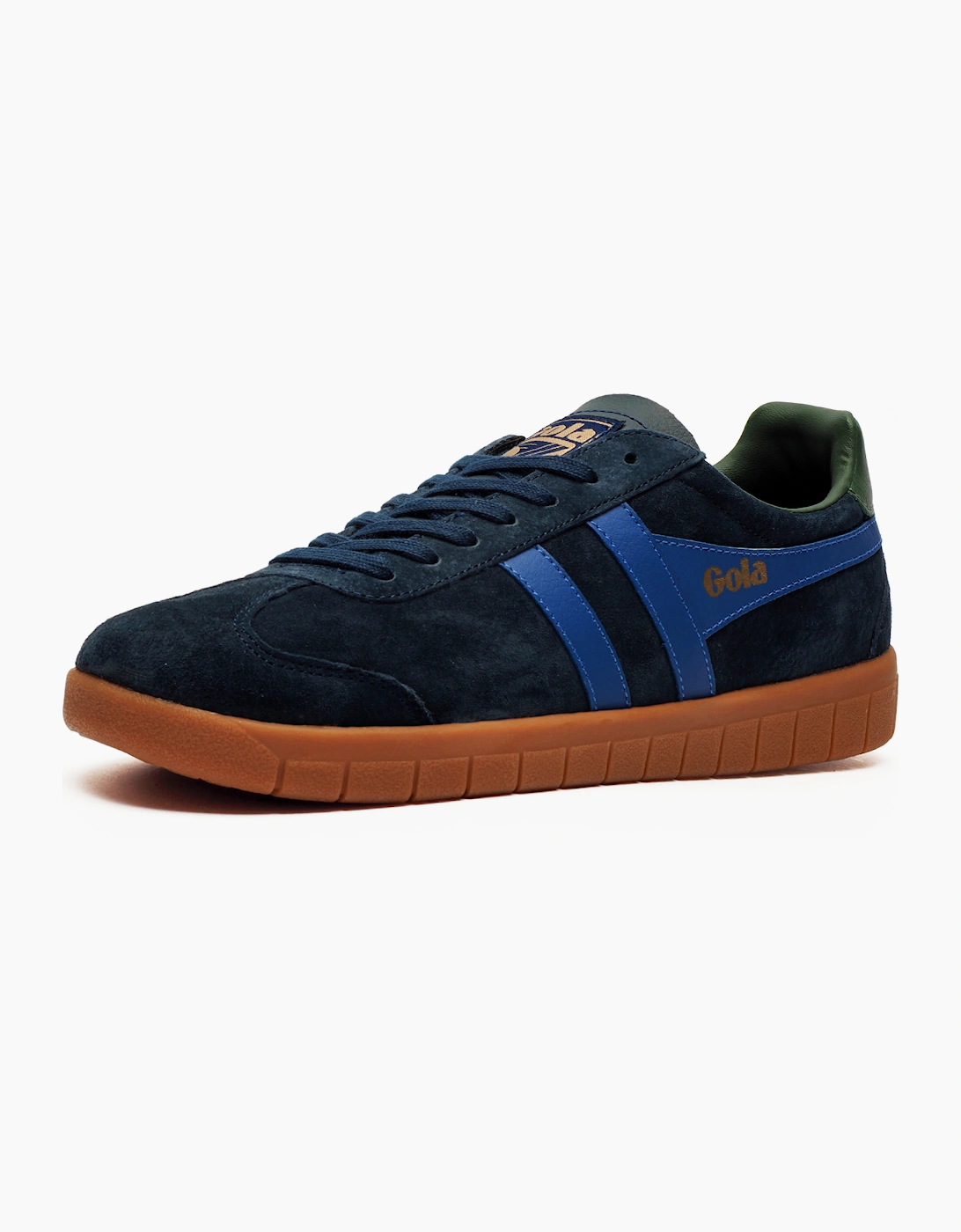 Gola Classics Hurricane Suede Mens Trainers Navy / Sapphire / Evergreen / Gum