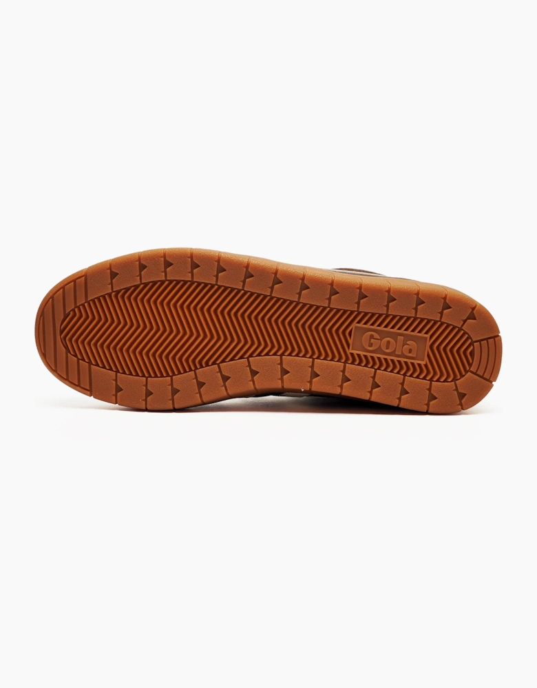 Gola Classics Hurricane Suede Mens Trainers Mocha / Off White / Evergreen / Gum