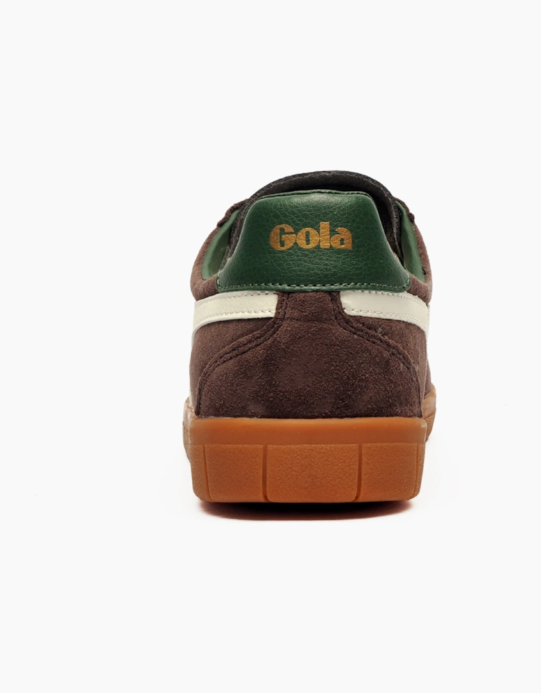 Gola Classics Hurricane Suede Mens Trainers Mocha / Off White / Evergreen / Gum