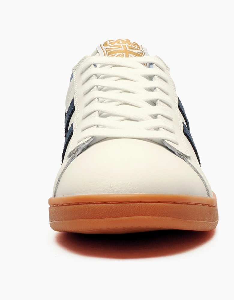 Gola Classics Equipe II Leather Mens Trainers White / Navy / Vista